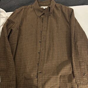 Banana Republic Men's Brown Striped Shirt
